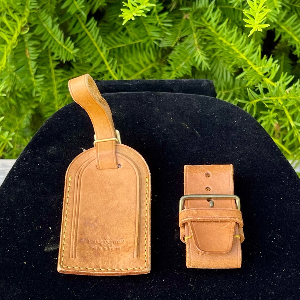 Louis Vuitton Vachetta Travel Luggage Tag and Belt Set
